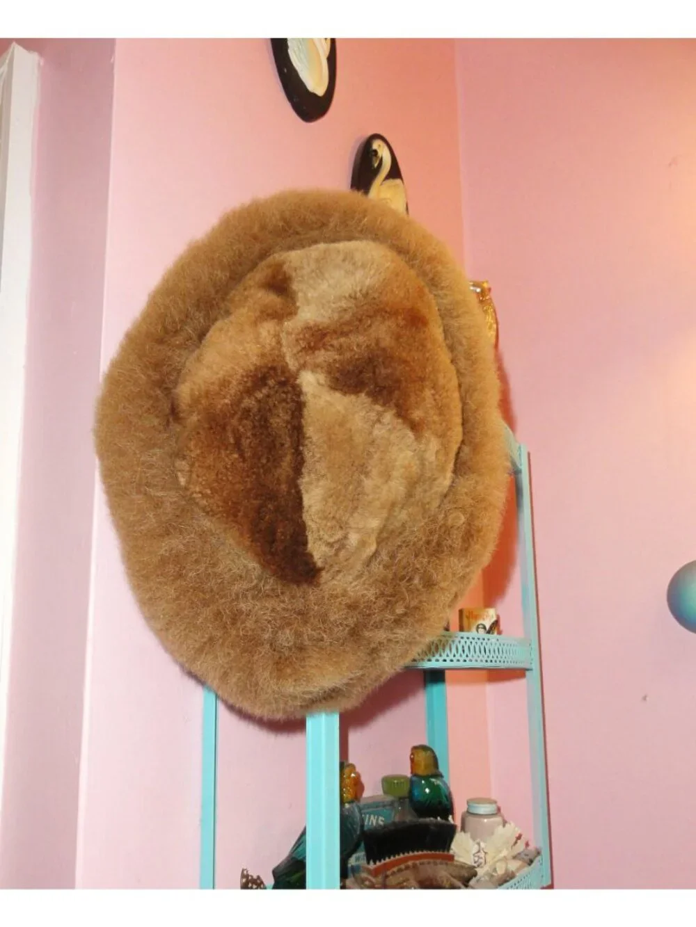 Vintage Peruvian Brown Real Alpaca Fur Cossack Hat winter - Picture 9 of 9
